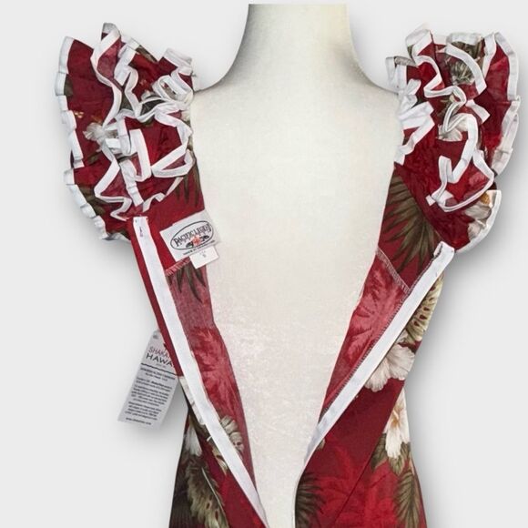 Pacific Legends Hawaiian Red and White Dress Size Small - Picture 10 of 15